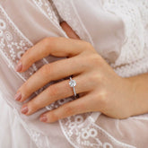 1.20 CT Round Shaped Moissanite Solitaire Engagement Ring 2